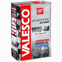 VALESCO EUROTEC Масло моторное полусинтетическое GX 5000 API SN/CF ACEA A3/B4 жесть 10W-40 4л /4шт